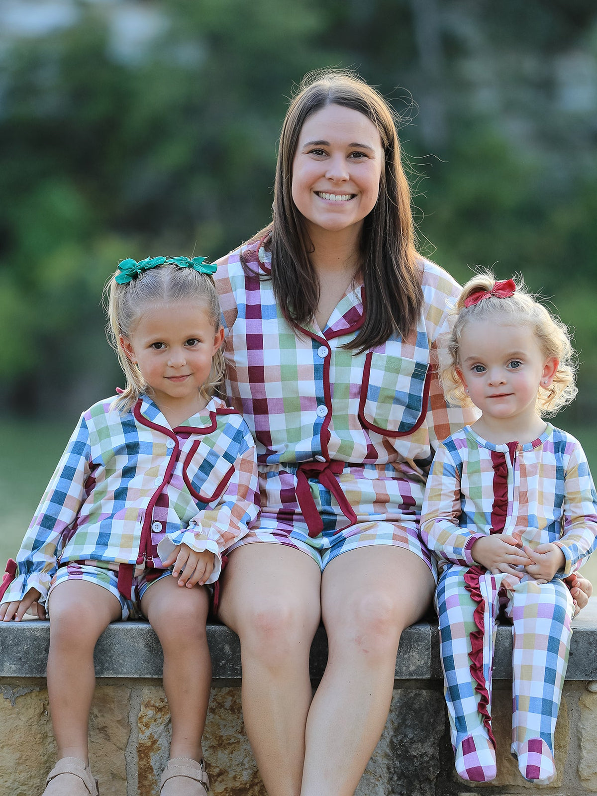 Mommy and Me Fall Plaid  Pajama Set by Rylee Faith Designs