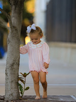 Polyester Spandex Romper, Duck Embroidered Ruffle Collar by Rylee Faith Designs