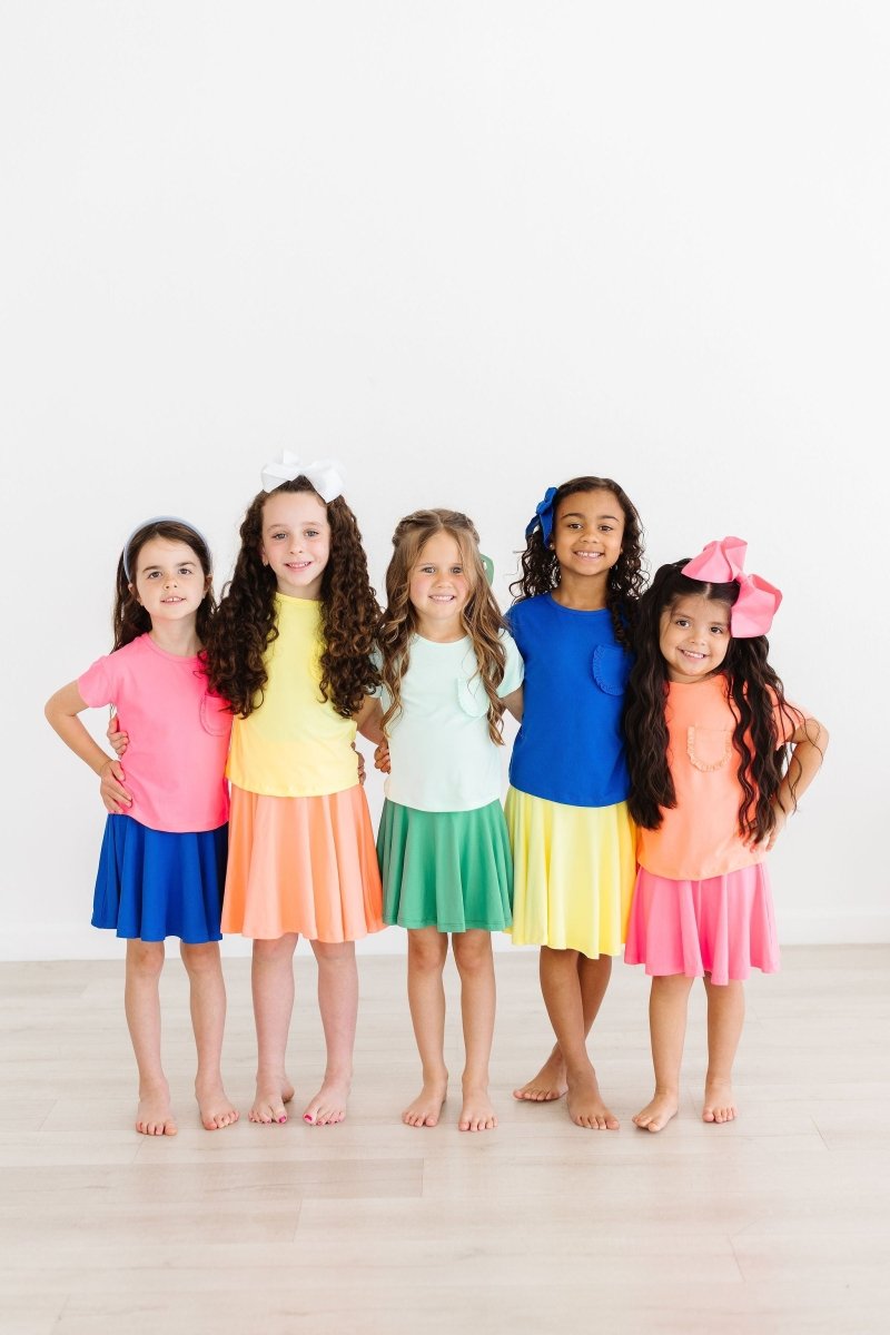 Mila & Rose ® Kelly Green Twirl Skort for Girls with Attached Shorts - Everetts Place Boutique - 