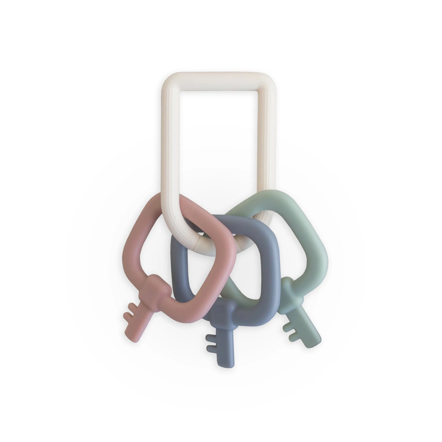 Mushie Key Toy for Toddlers Lightweight Non Toxic PP Plastic with Gentle Click Clack Sound - Baby & Toddler > Baby Toys & Activity Equipment > Alphabet Toys toys