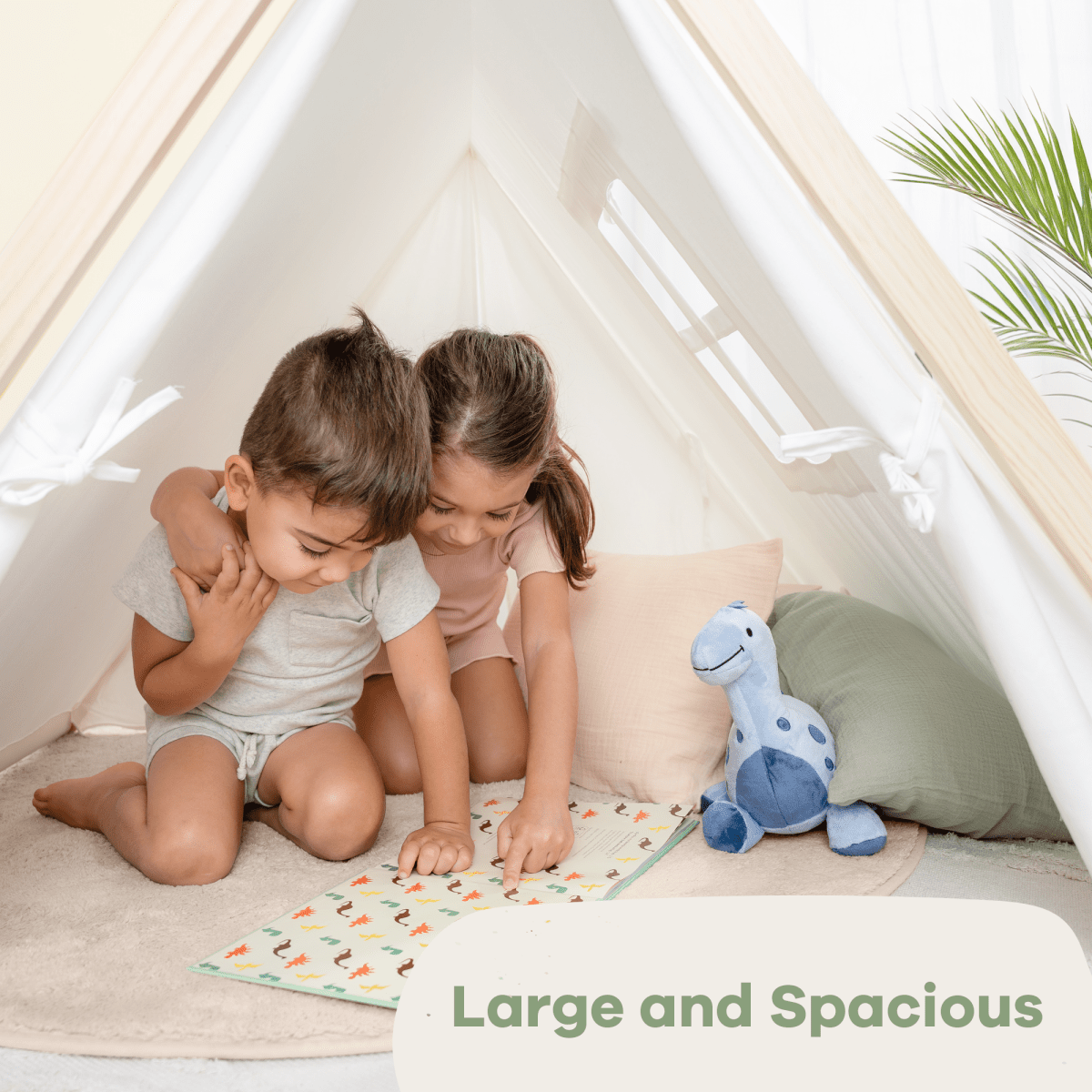 Comfy Cubs Kids Indoor Play Tent Natural Wood For Creative Play - Everetts Place Boutique - 