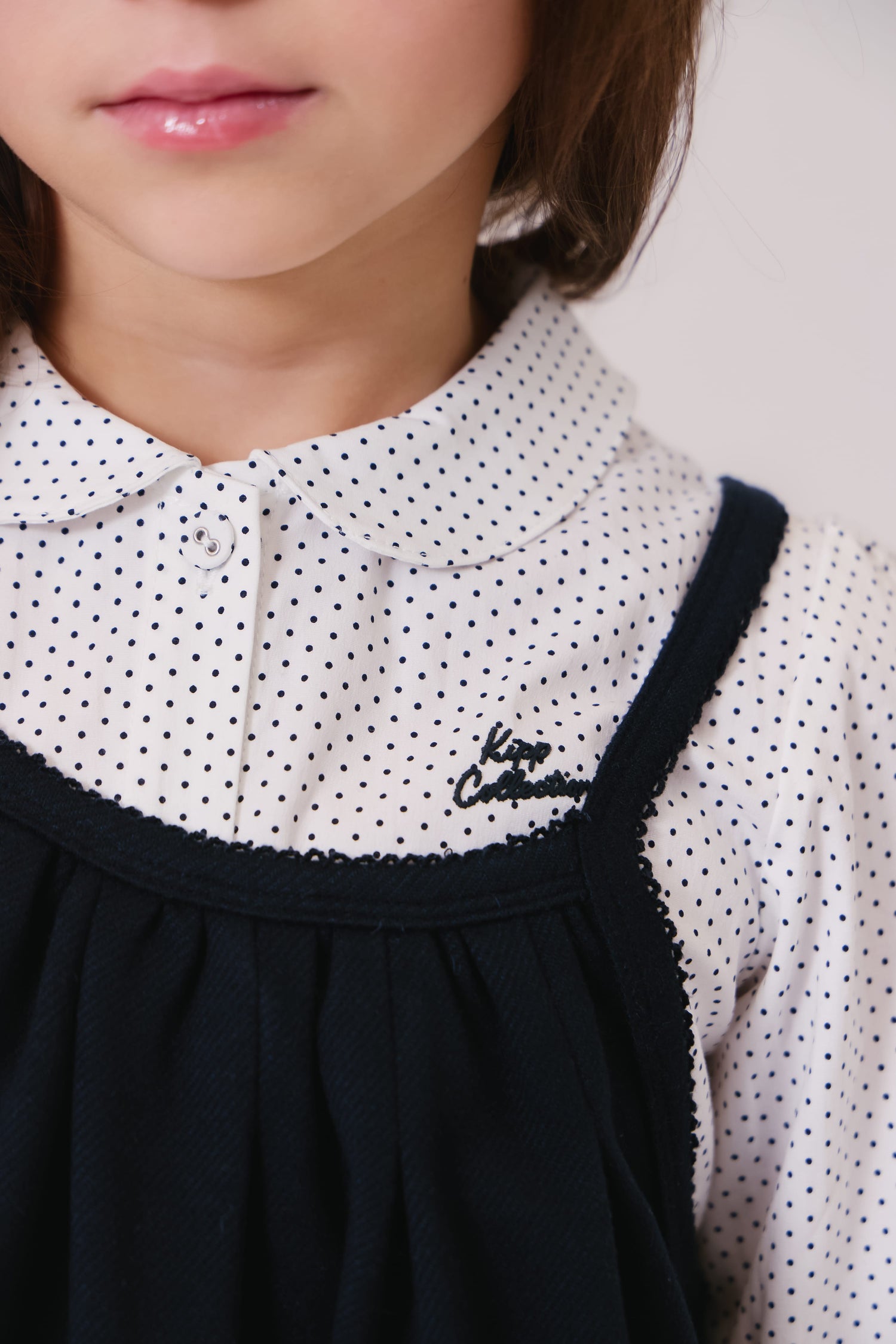 Sienna Dotted Blouse - Navy