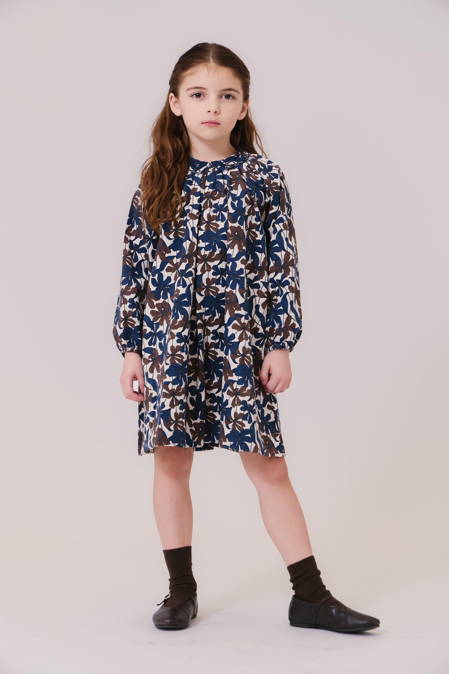 Nola Floral Dress - Chocolate