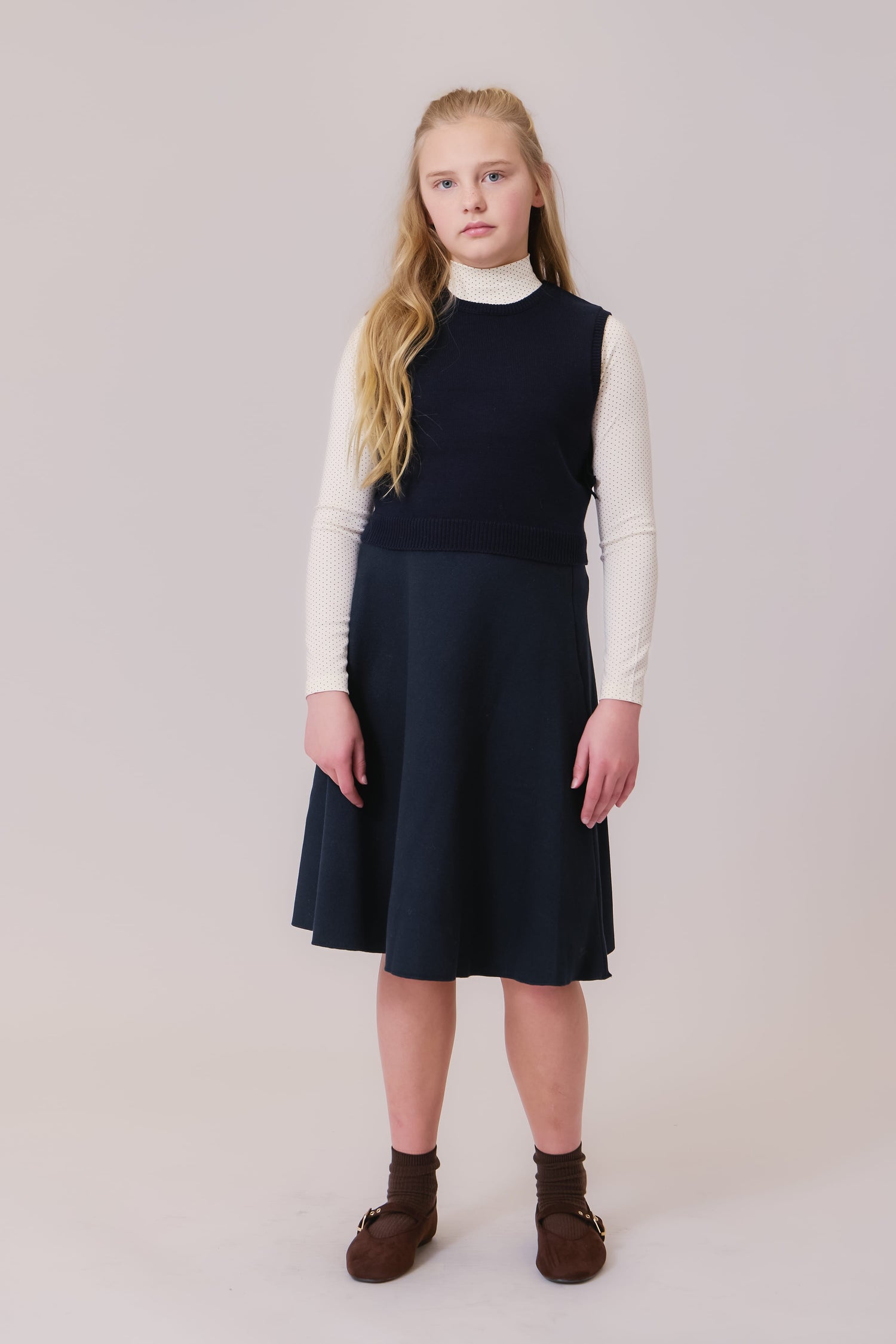 Sienna Circle Skirt - Navy