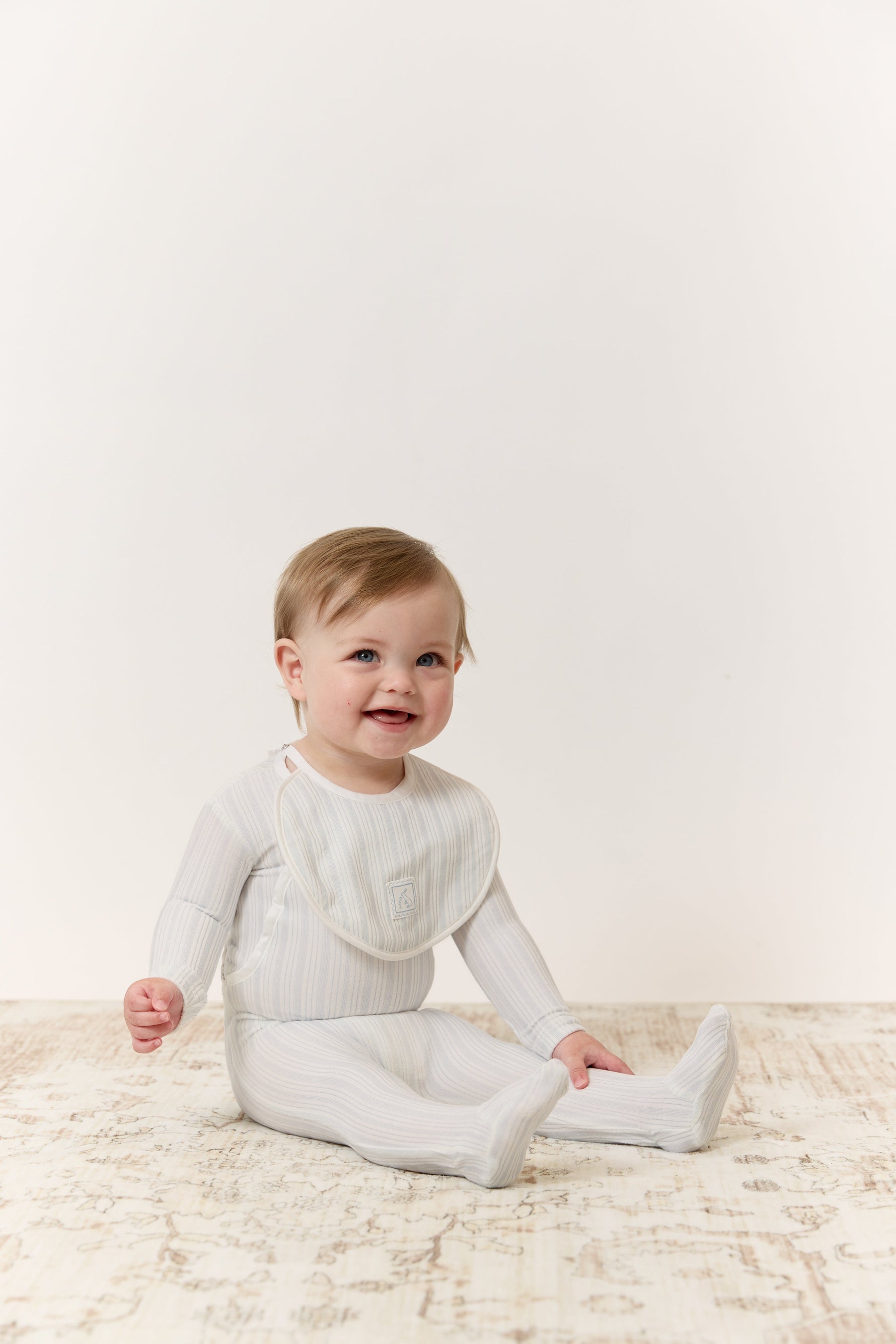 Stripe Stamp Footie - Blue by KIPP™ Collection
