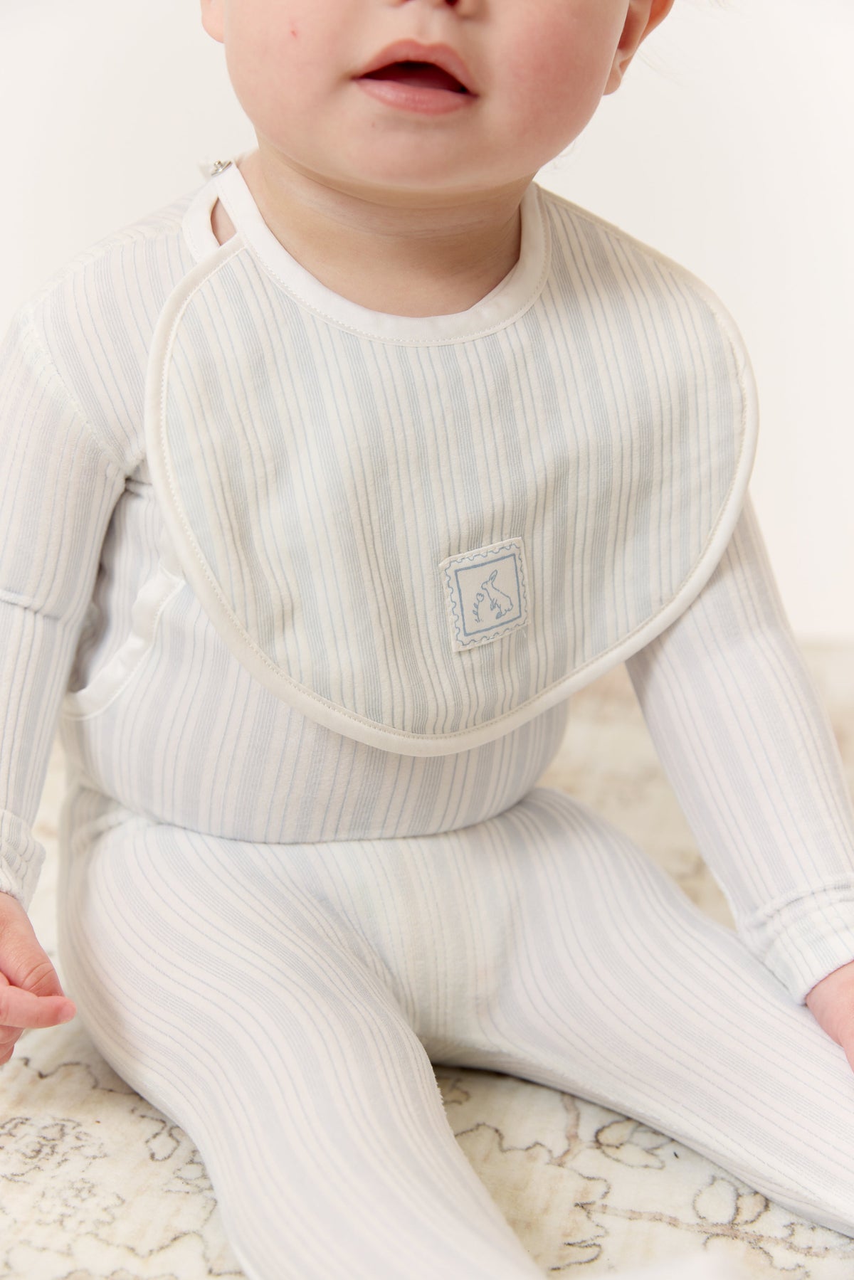 Stripe Stamp Bib - Blue by KIPP™ Collection
