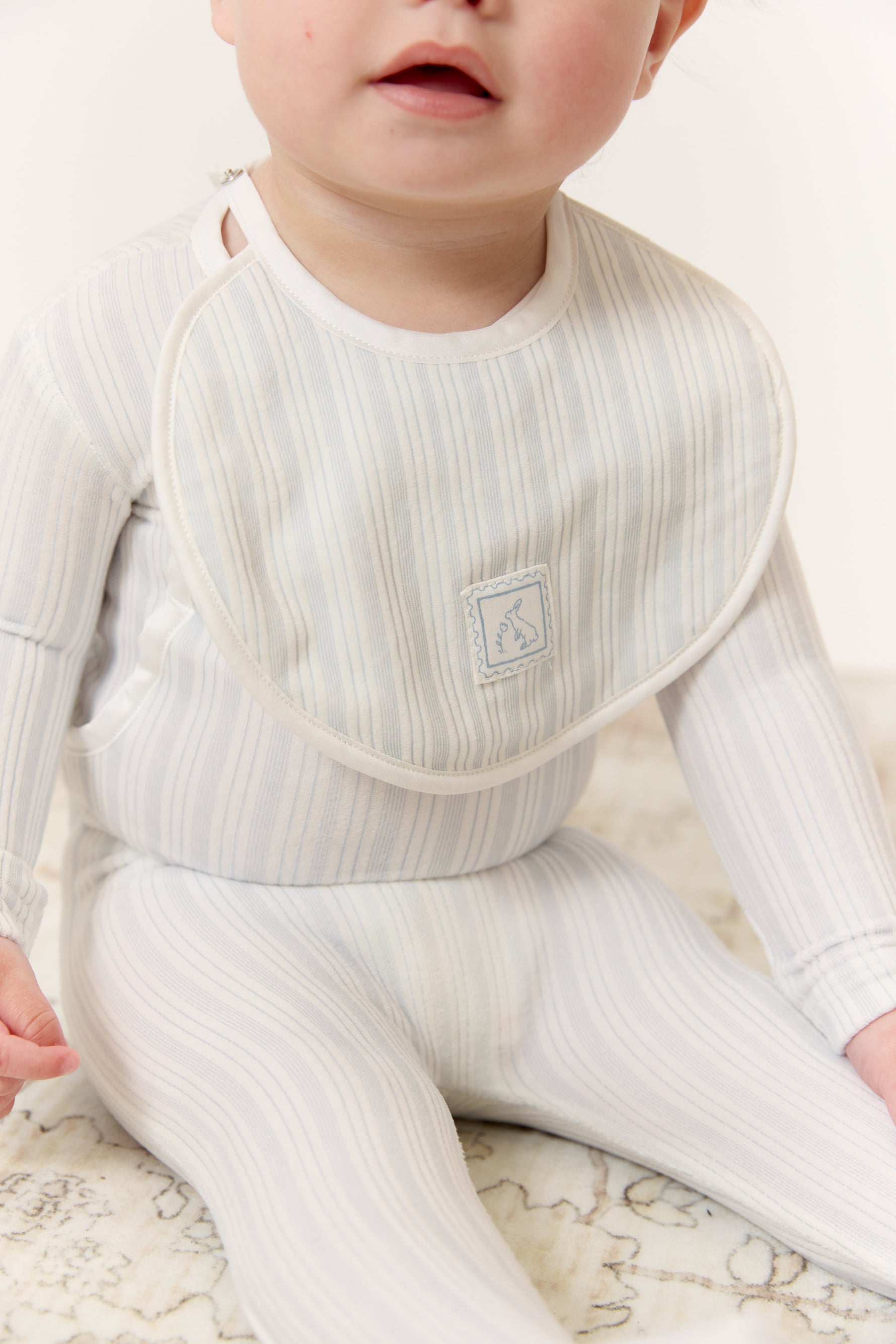 Stripe Stamp Bib - Blue by KIPP™ Collection