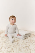 Stripe Stamp Footie - Blue by KIPP™ Collection