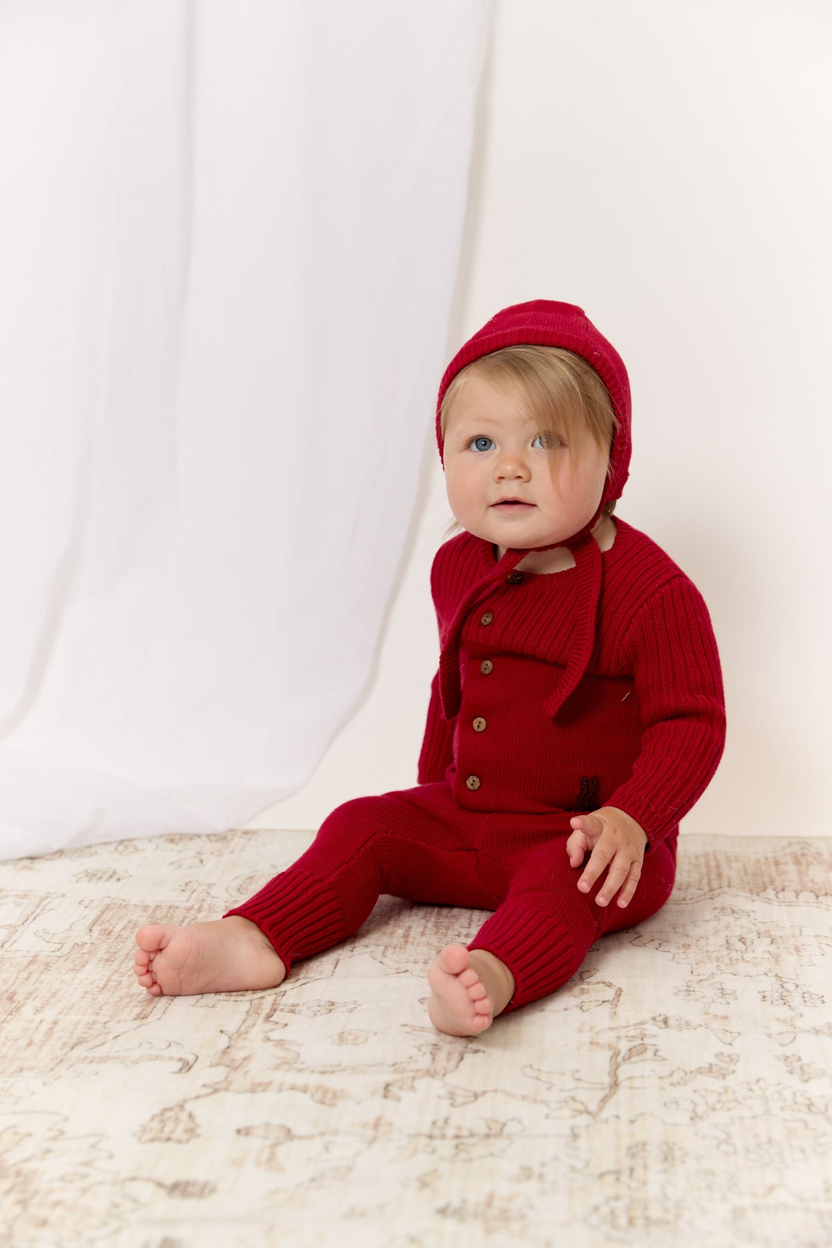 Bunny Knit Set - Red by KIPP™ Collection