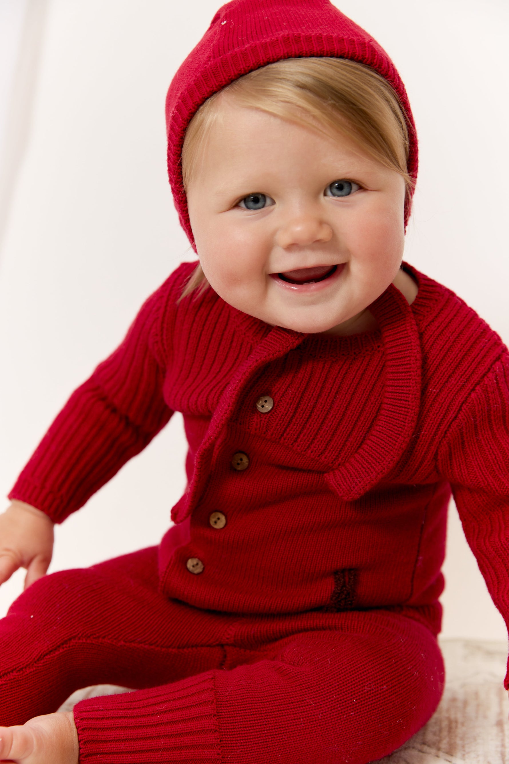 Bunny Knit Set with Hat - Red by KIPP™ Collection