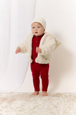 Atelier Cable Fur Jacket & Hat - White by KIPP™ Collection