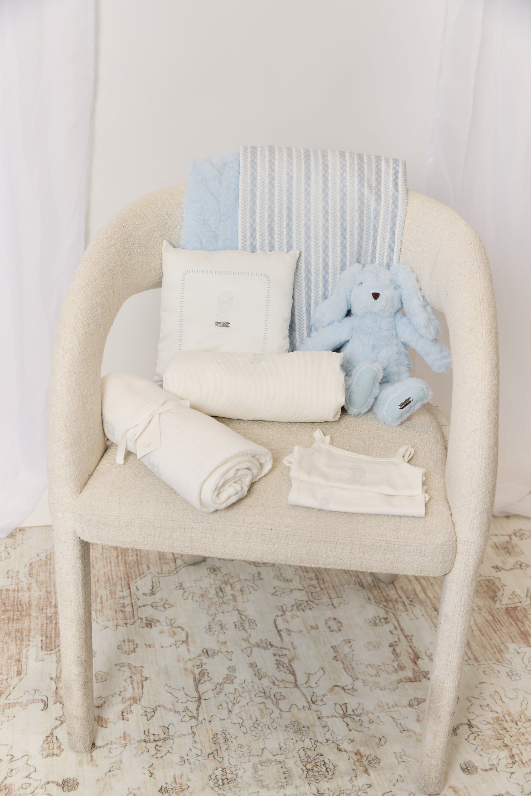 Atelier Cable Throw Pillow - Blue by KIPP™ Collection