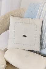 Atelier Cable Throw Pillow - Blue by KIPP™ Collection