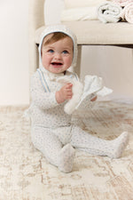 Whispering Blooms Footie, Hat & Blanket Set - Dark Blue by KIPP™ Collection