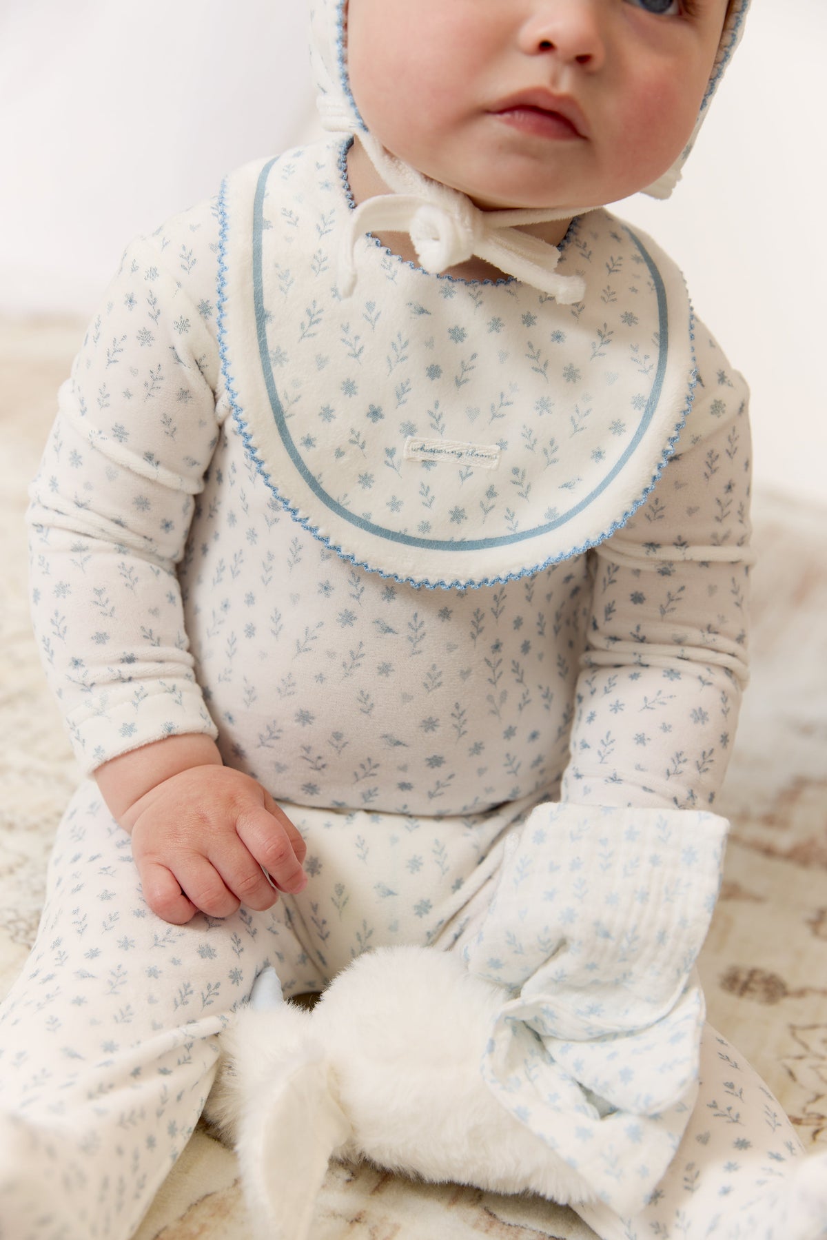Whispering Blooms Bib - Dark Blue by KIPP™ Collection