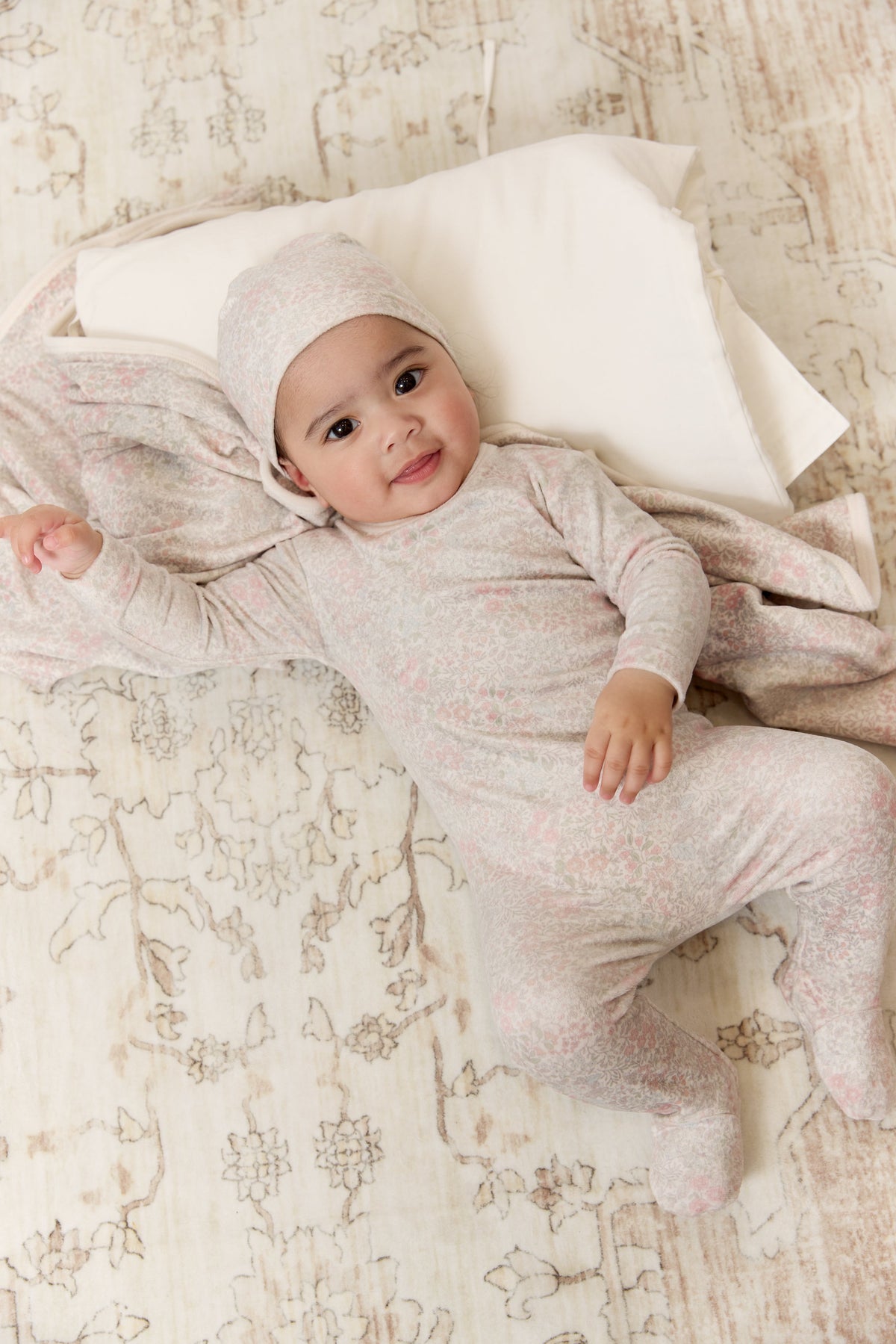 Petite Petal Footie, Hat & Blanket Set - Pink by KIPP™ Collection