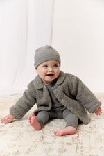 Petite Petal Sherpa Jacket & Hat - Grey by KIPP™ Collection