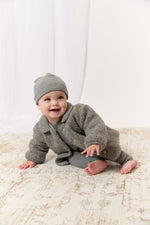 Petite Petal Sherpa Jacket & Hat - Grey by KIPP™ Collection
