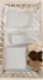 Mon Bebe Mini 4PC Crib Set - Blue by KIPP™ Collection
