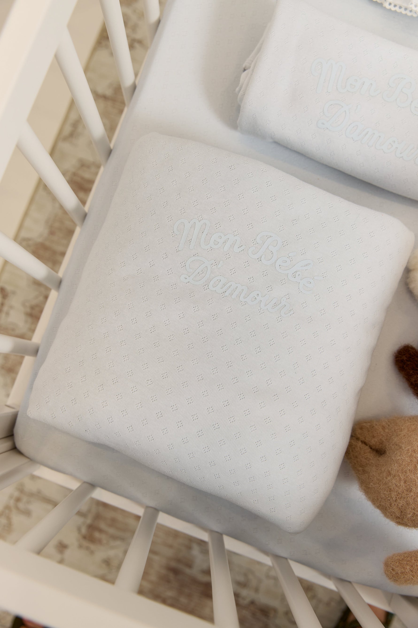 Mon Bebe Mini 4PC Crib Set - Blue by KIPP™ Collection