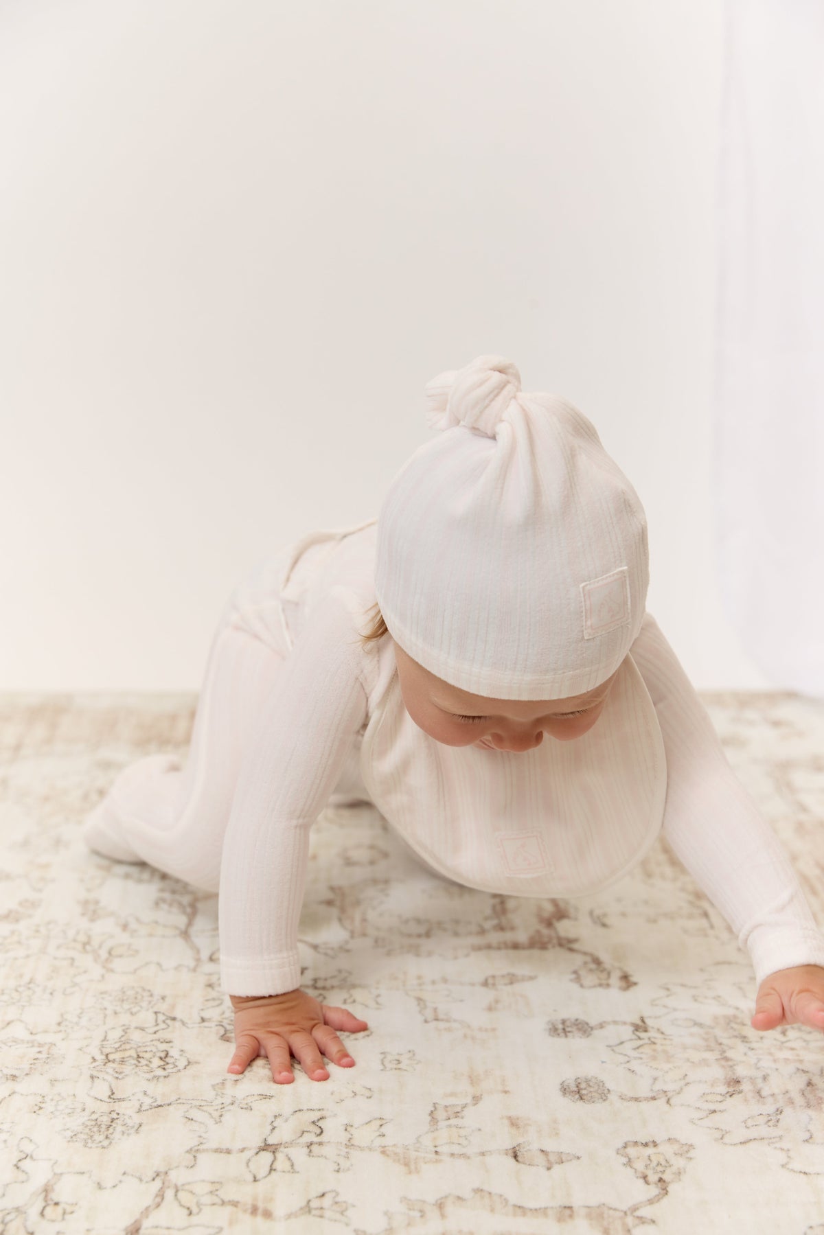 Stripe Stamp Footie, Hat & Blanket Set - Pink by KIPP™ Collection