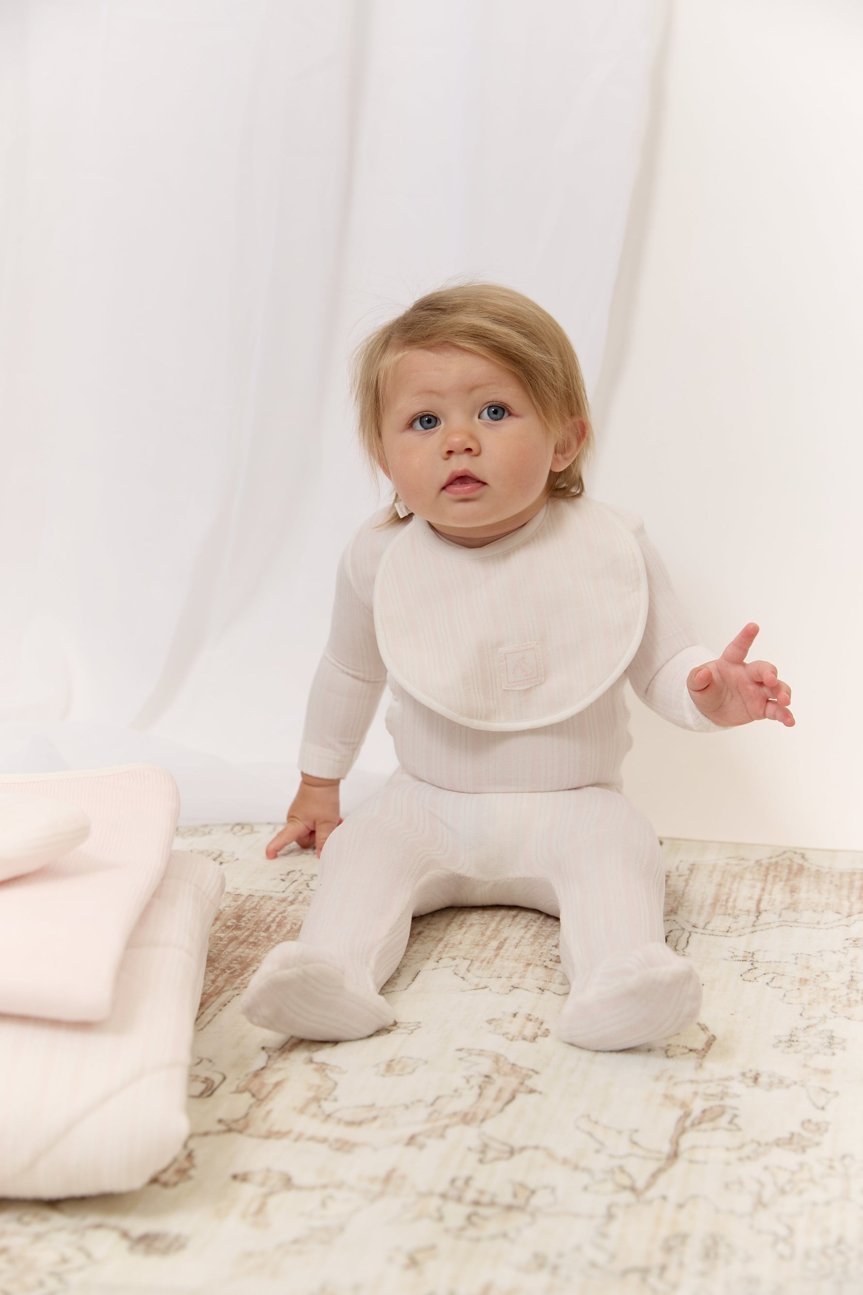 Stripe Stamp Bib - Pink by KIPP™ Collection