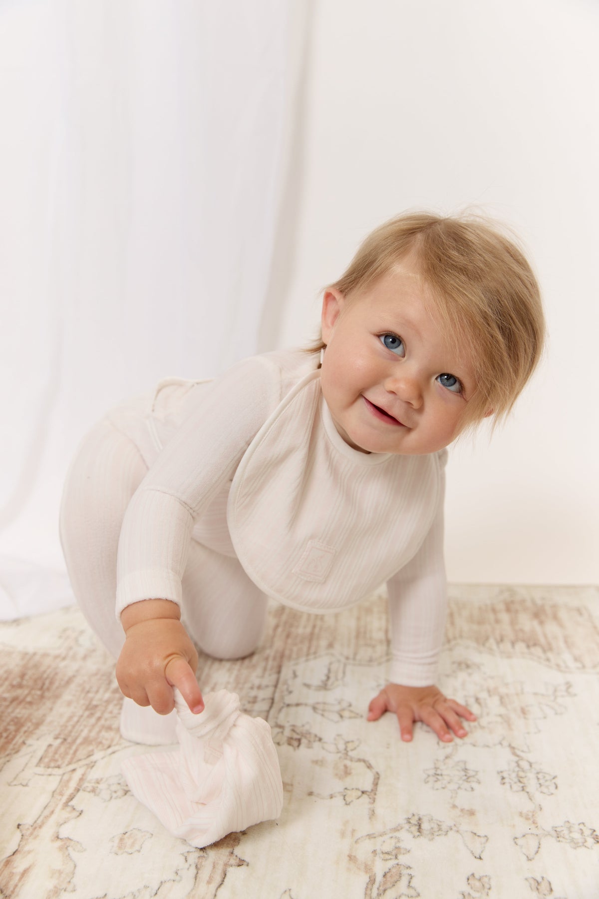Stripe Stamp Bib - Pink by KIPP™ Collection