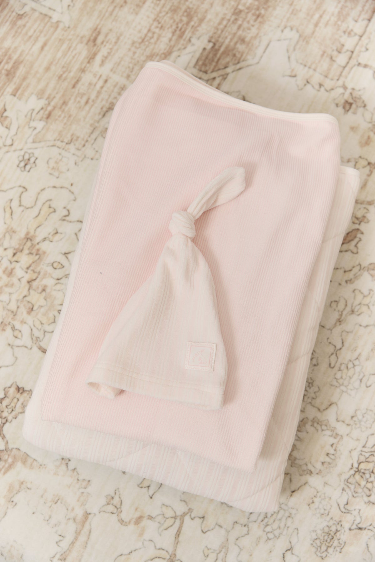 Stripe Stamp Footie, Hat & Blanket Set - Pink by KIPP™ Collection