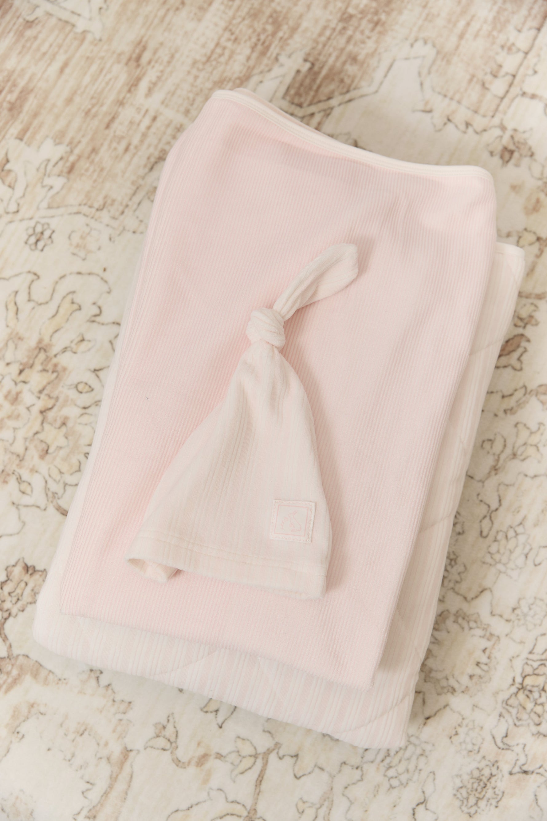 Stripe Stamp Footie, Hat & Blanket Set - Pink by KIPP™ Collection