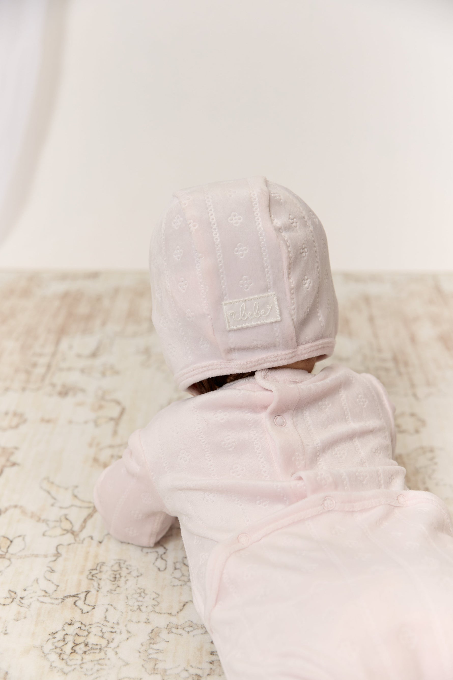 Bebe Pointelle Footie & Hat Set - Pink by KIPP™ Collection