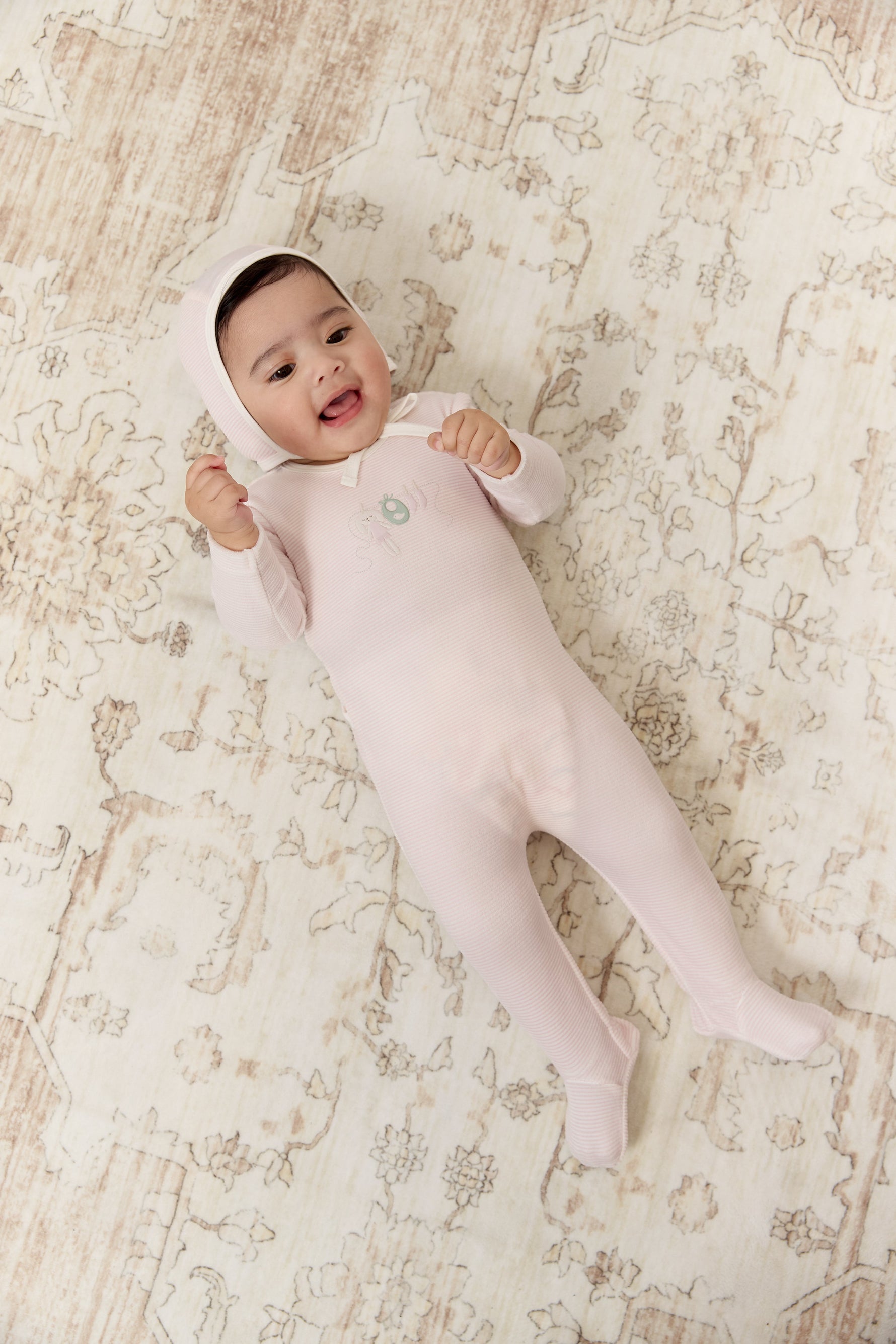 Bunny Stripe Footie - Pink by KIPP™ Collection