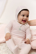 Bunny Stripe Footie & Hat Set - Pink by KIPP™ Collection
