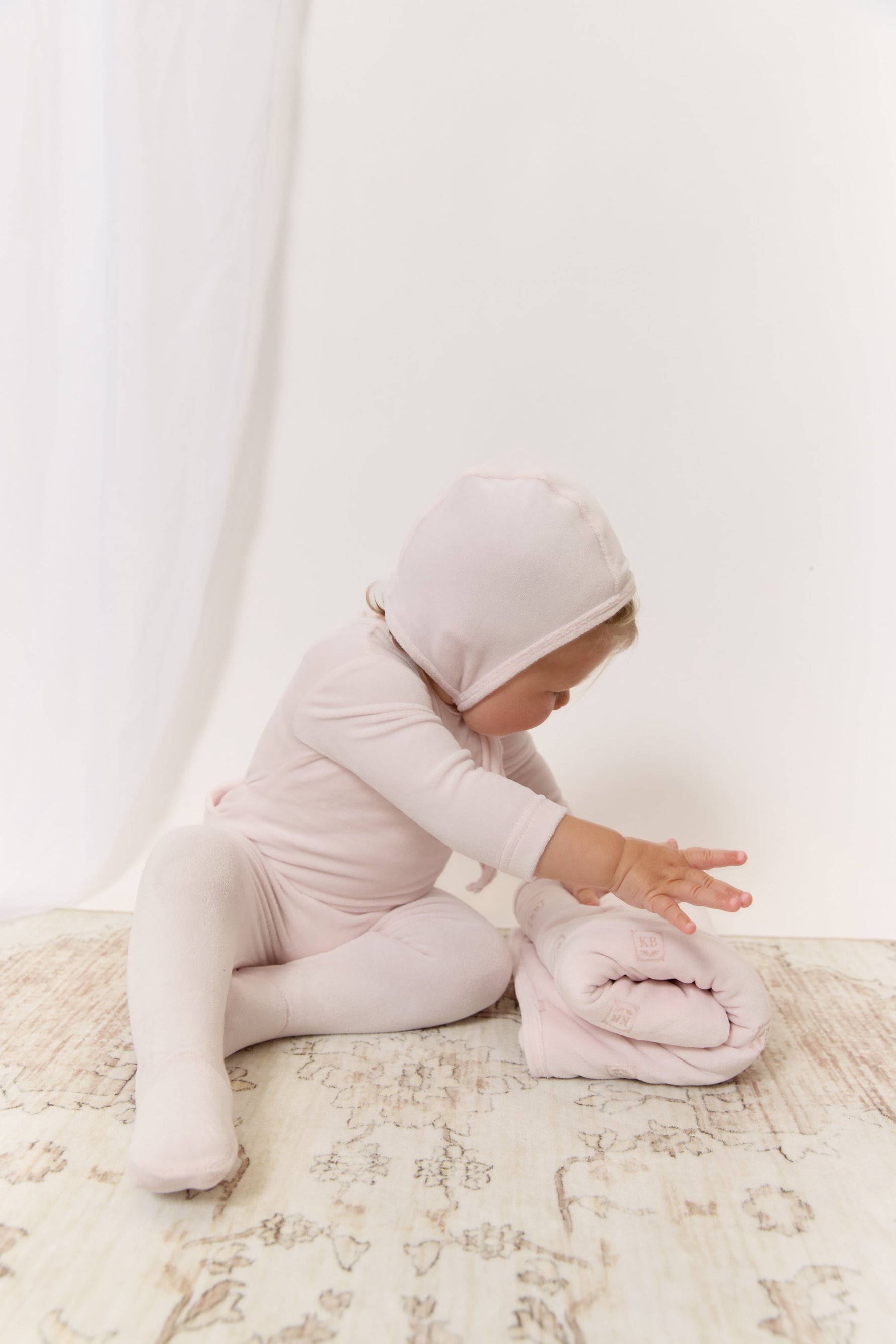 KB Logo Footie, Hat and Blanket Set - Pink by KIPP™ Collection