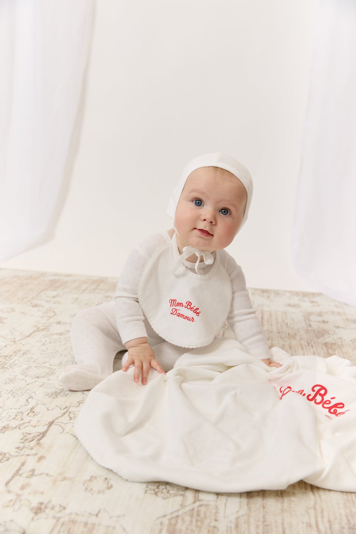 Mon Bebe Footie, Hat & Blanket Set - Red by KIPP™ Collection