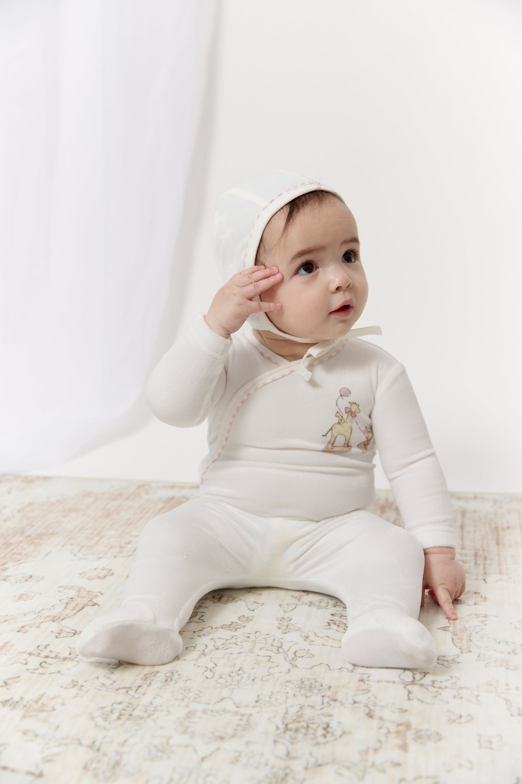 Meadow Friends Footie, Hat & Blanket Set - Pink by KIPP™ Collection