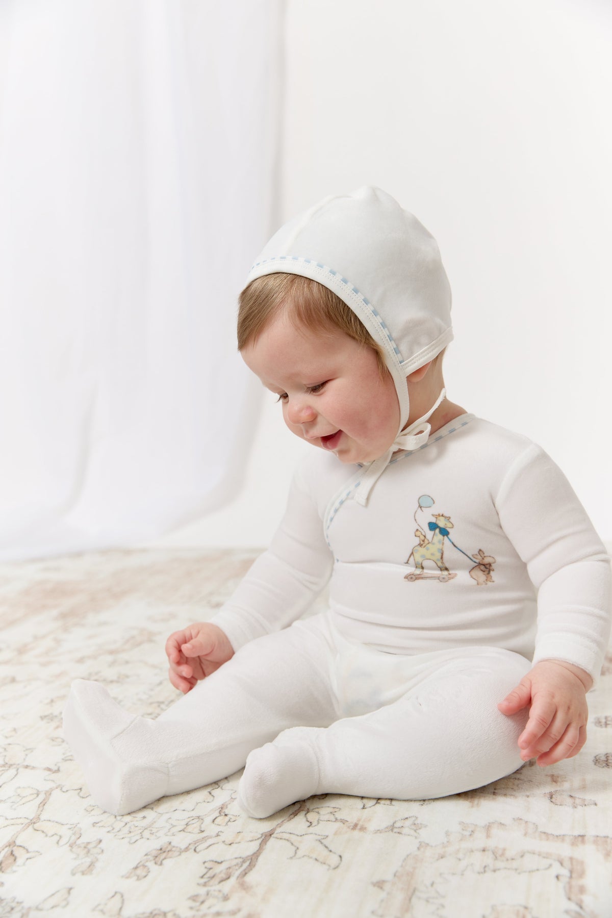 Meadow Friends Footie & Hat Set - Blue by KIPP™ Collection