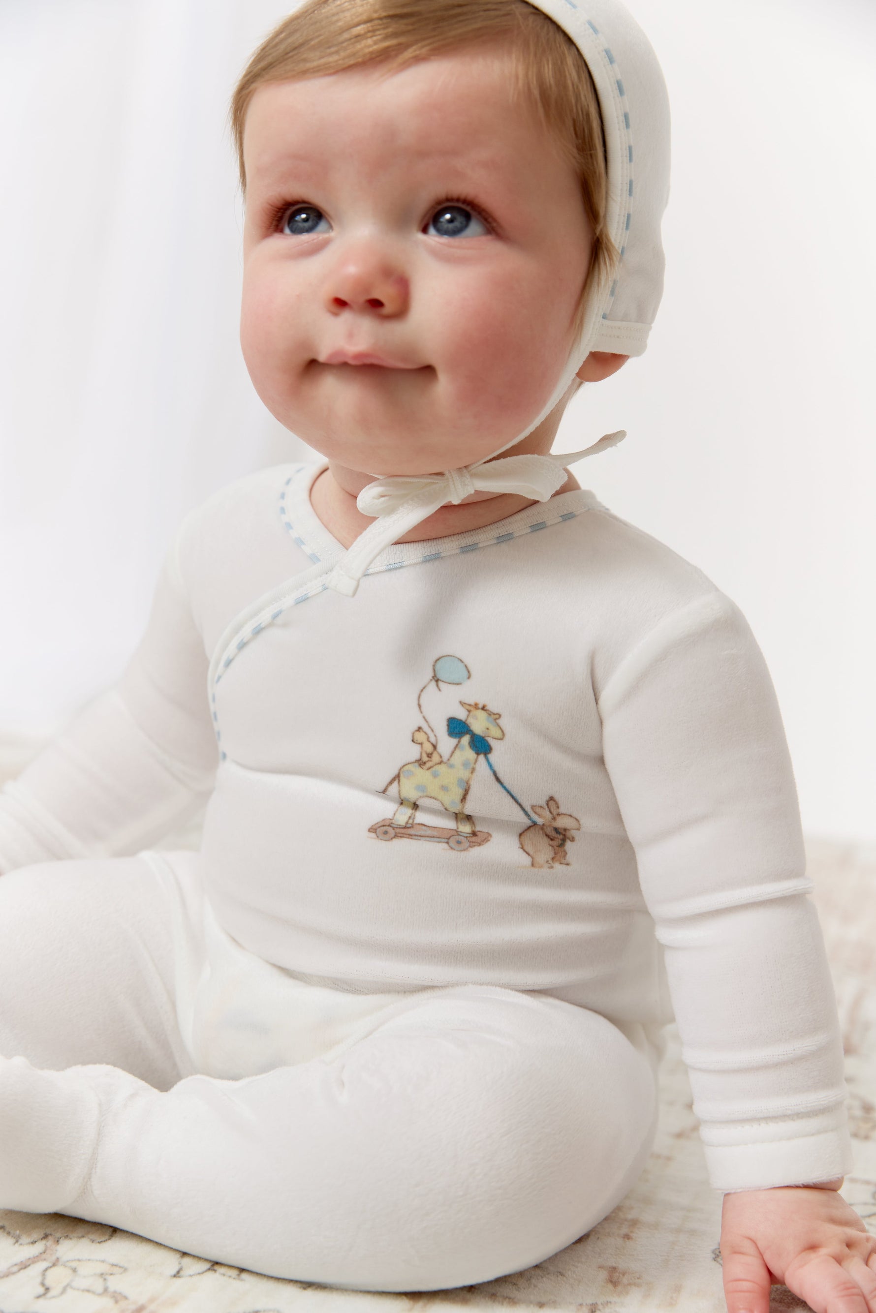 Meadow Friends Footie & Hat Set - Blue by KIPP™ Collection