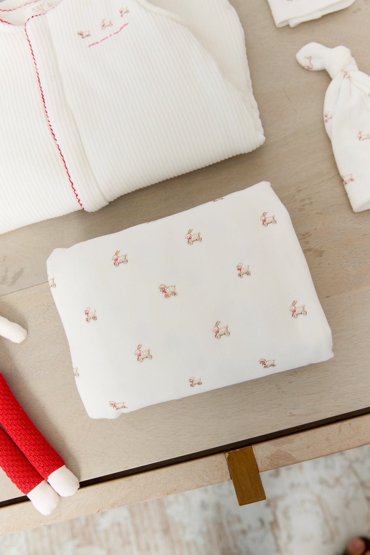 Petits Amis Footie, Hat & Blanket Set - Red by KIPP™ Collection