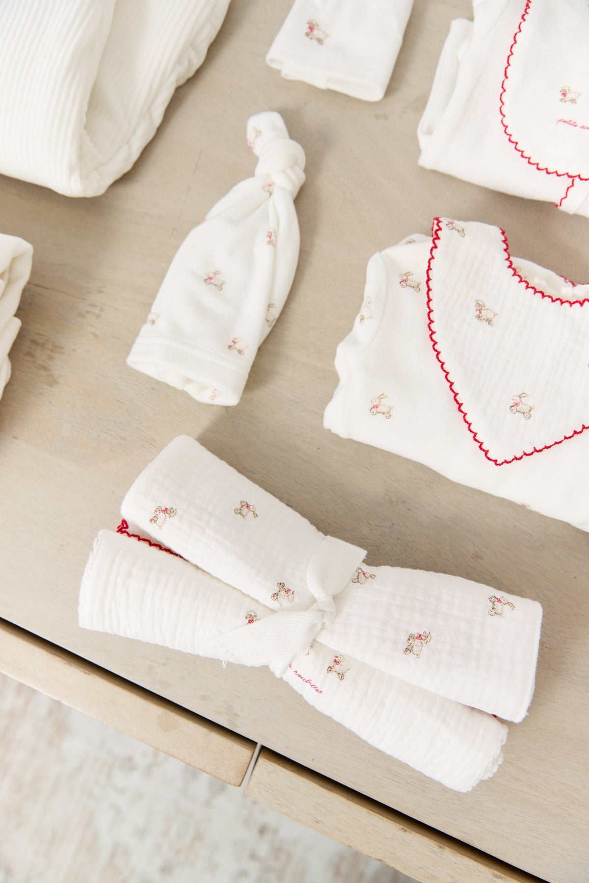 Petits Amis Burp Cloth Set of 3 - Red by KIPP™ Collection