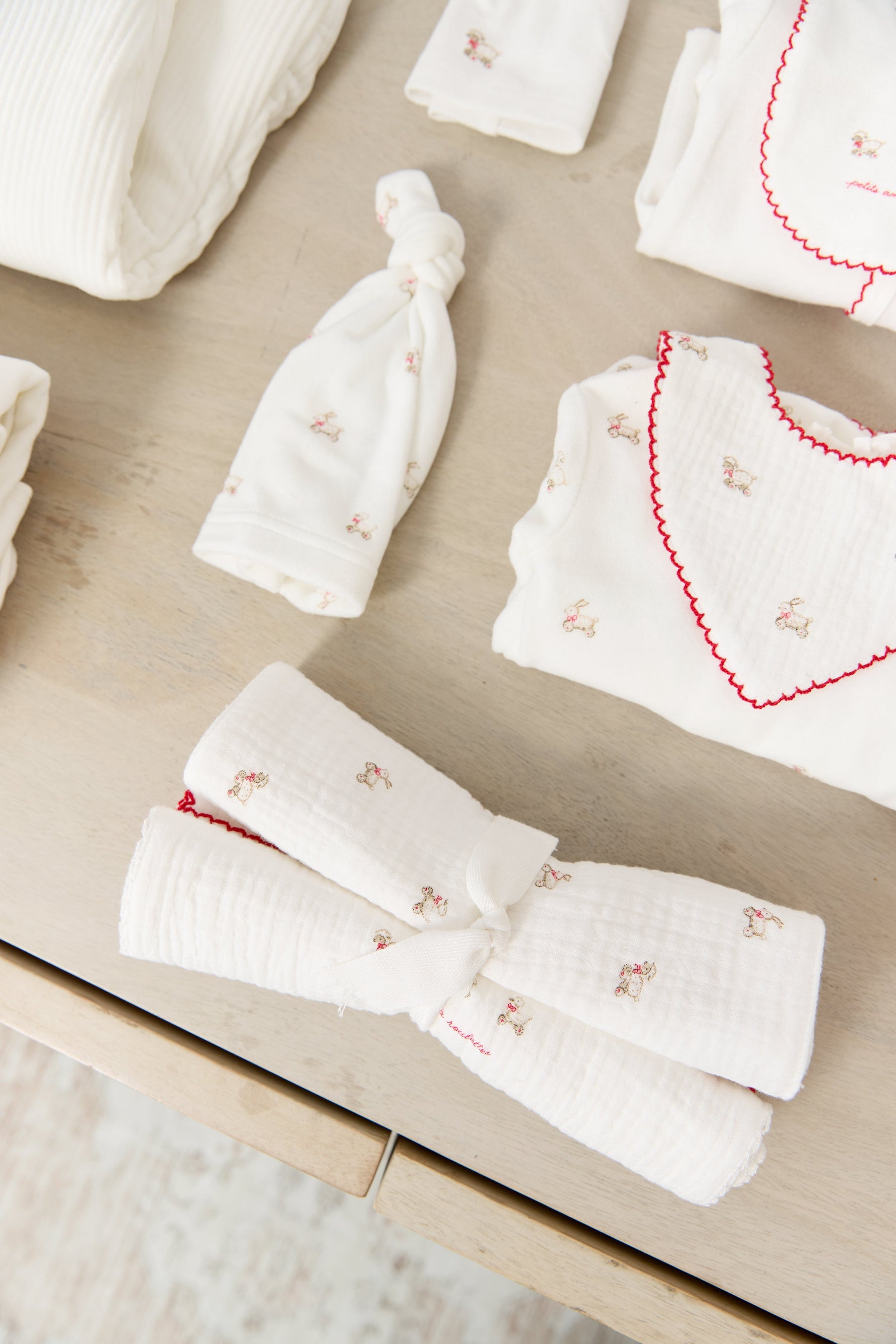 Petits Amis Burp Cloth Set of 3 - Red by KIPP™ Collection