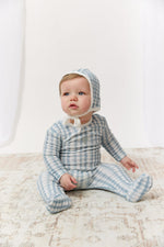 Ciel Enfant Gingham Footie, Hat & Blanket Set - Blue by KIPP™ Collection