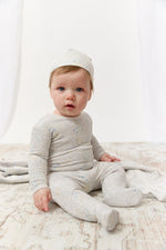 Petite Petal Footie & Hat Set - Blue by KIPP™ Collection