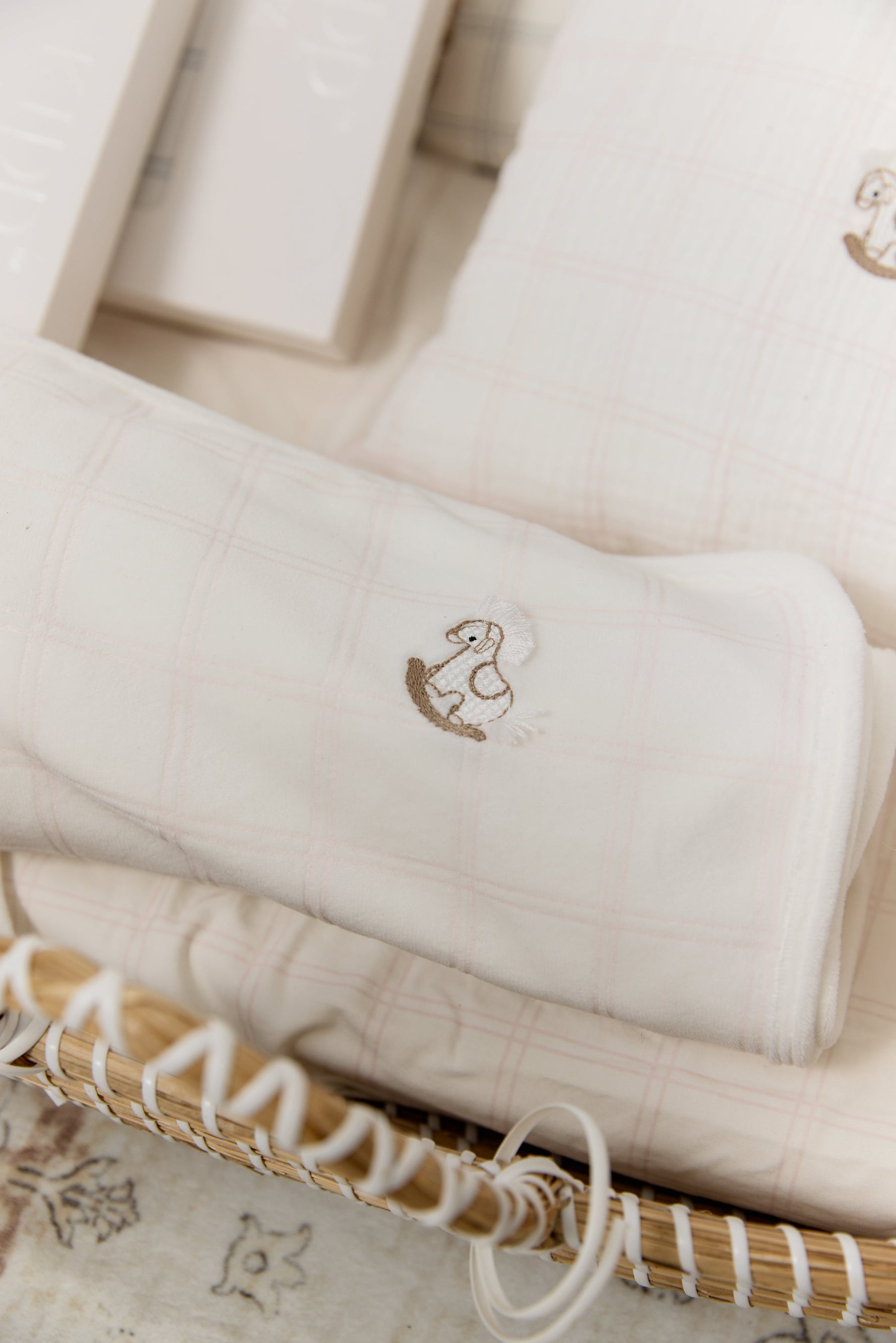 Whinny Plaid Footie, Hat & Blanket Set - Pink by KIPP™ Collection