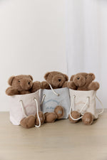 Petit Ours Teddy in a Bag - Blue by KIPP™ Collection