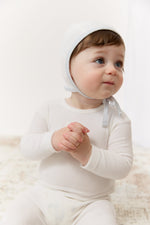 Petit Ours Footie & Hat Set - White Blue by KIPP™ Collection