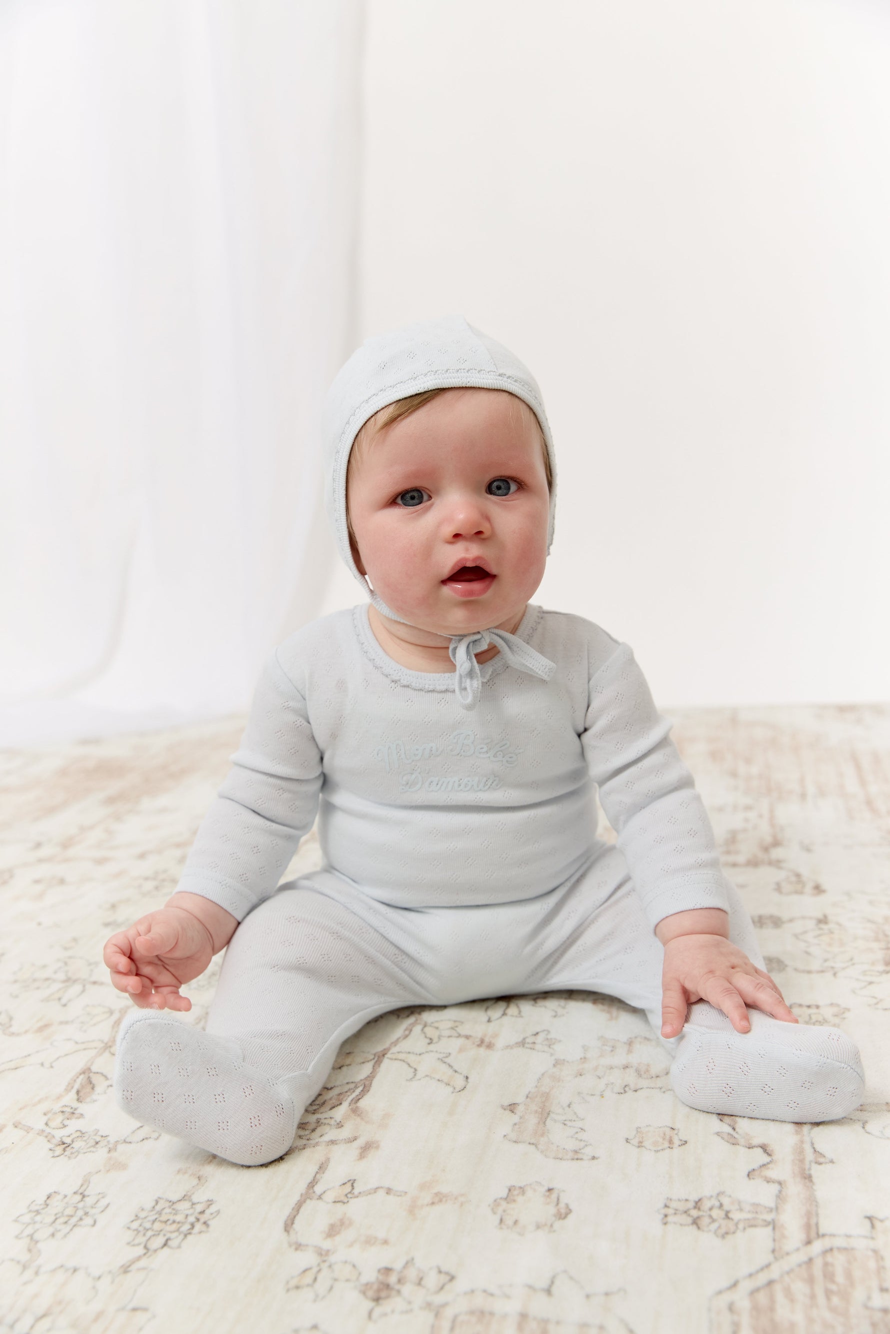 Mon Bebe Footie, Hat & Blanket Set - Blue by KIPP™ Collection