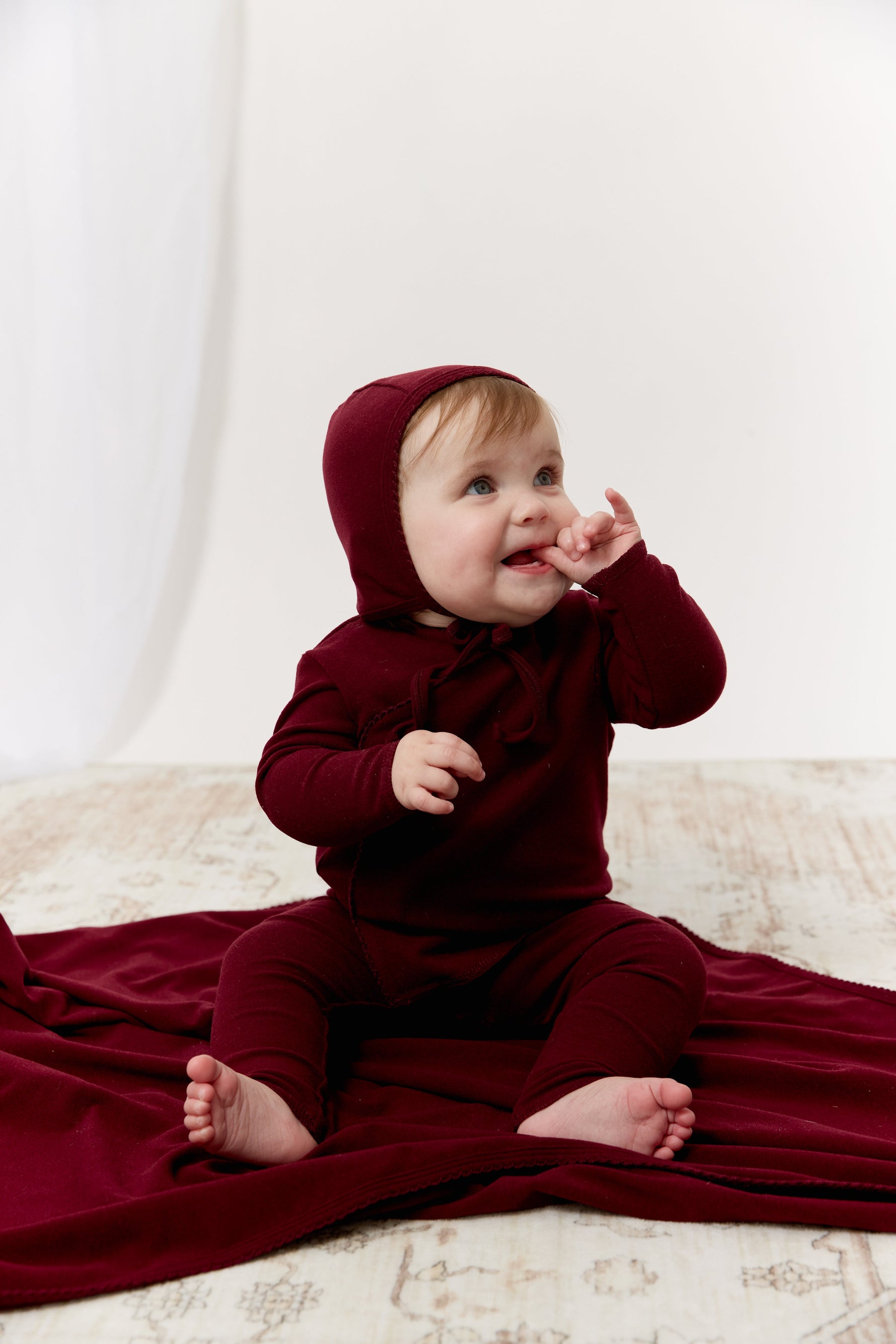 Felt Wrap Set with Hat - Maroon by KIPP™ Collection