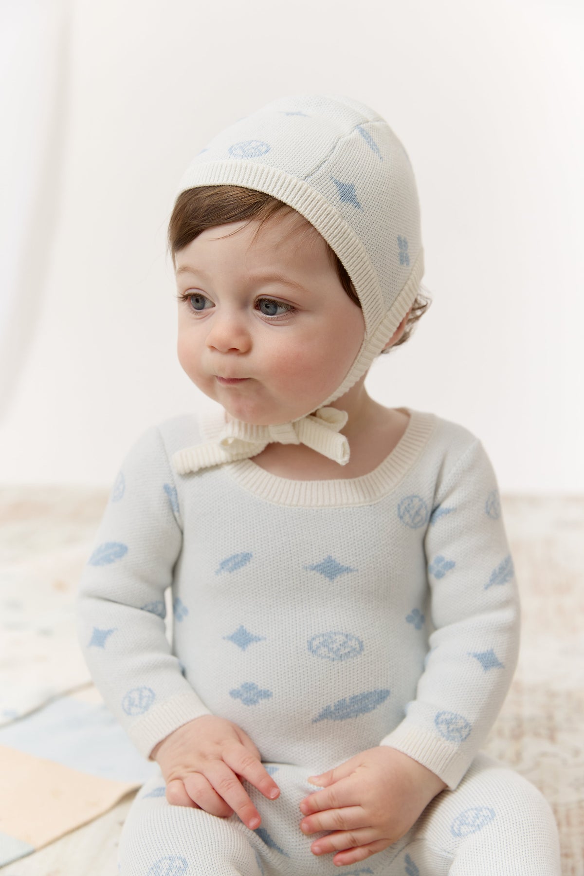 KB Logo Knit Romper & Hat Set by KIPP™ Collection