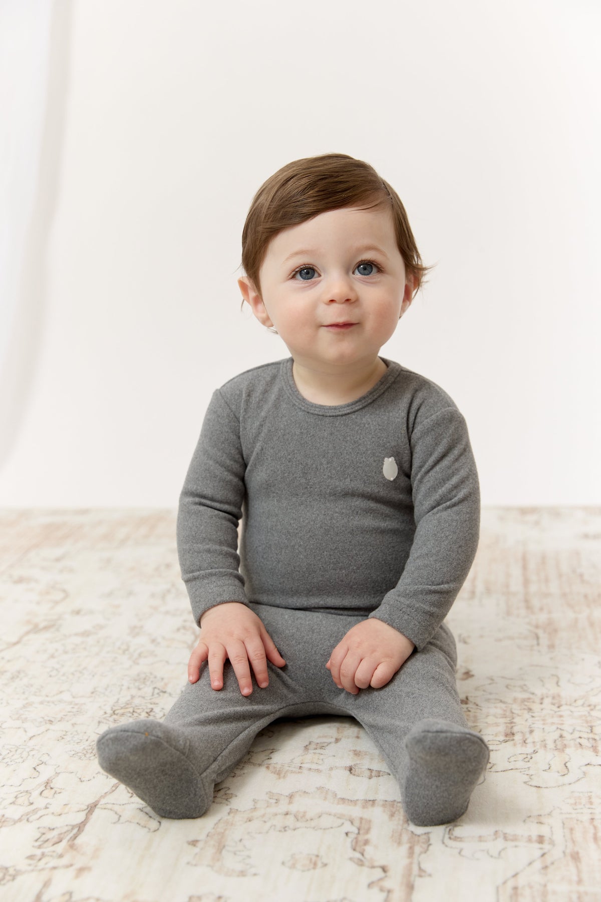 Soft Wool Footie + Hat - Grey by KIPP™ Collection