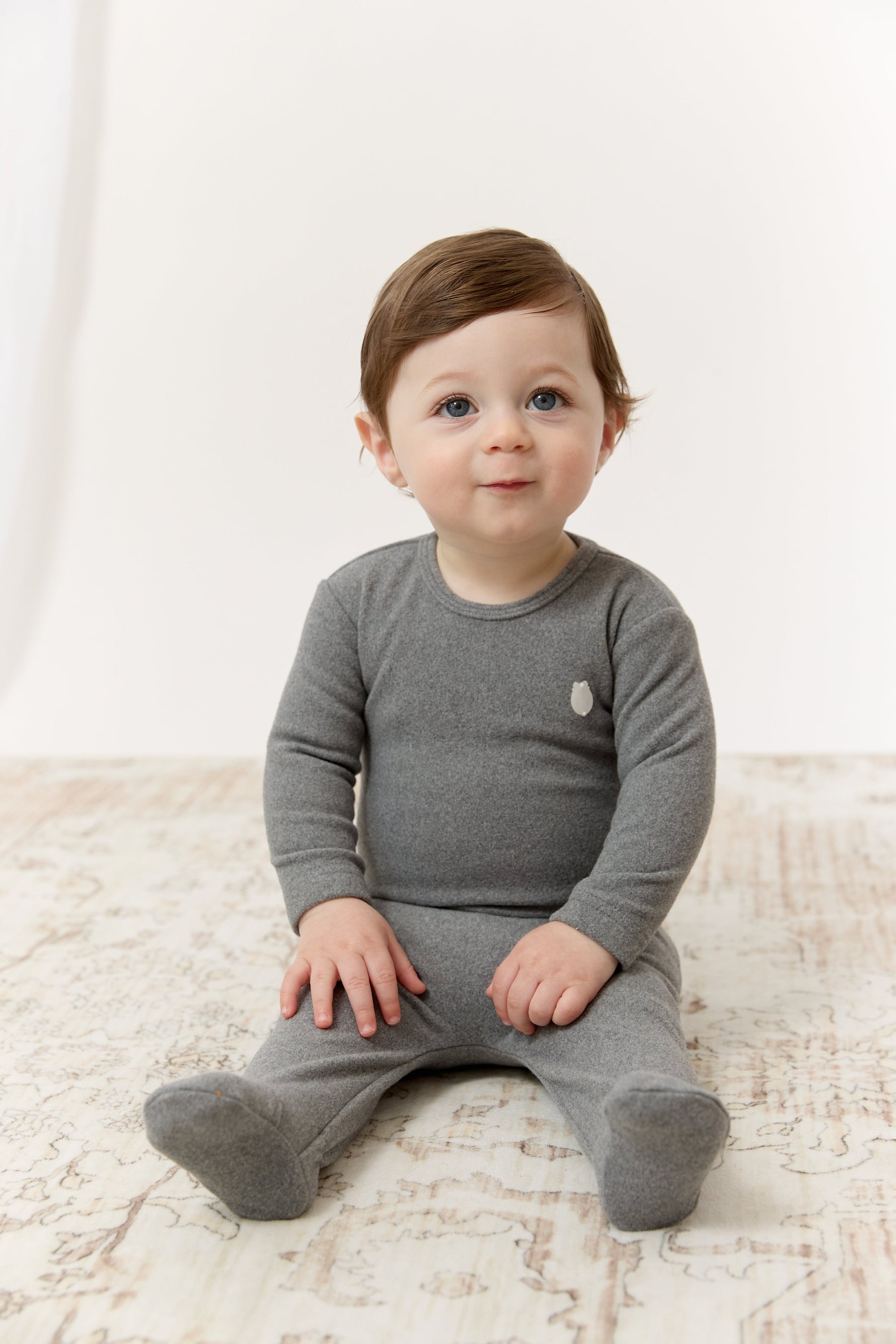 Soft Wool Footie + Hat - Grey by KIPP™ Collection